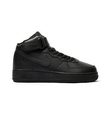 AIR FORCE 1 "ALL BLACK" MID (Кож.зам)