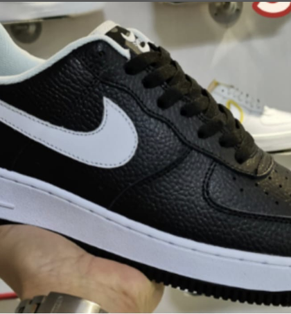 nike air force black/white 2 (мятая кожа)