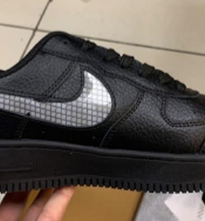 AIR FORCE 1 LOW "BLACK SILVER SWOOSH"