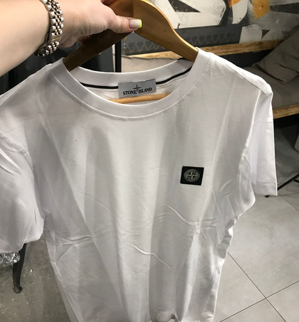 Футболка Stone Island "White" Stripe